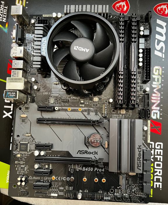 Kit PC Ryzen 5 2600 3.4GHz + GTX 1660 Ti +ASRockB450 + 16GbDDR4 + 620W