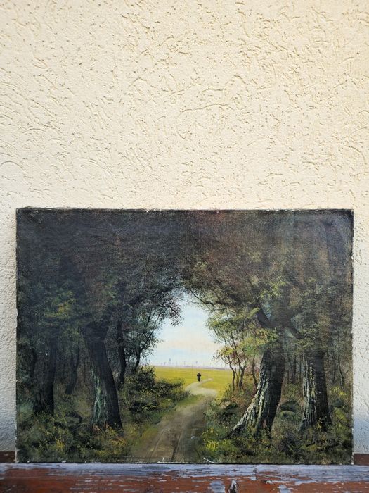 Tablouri vechi pe pânză și carton