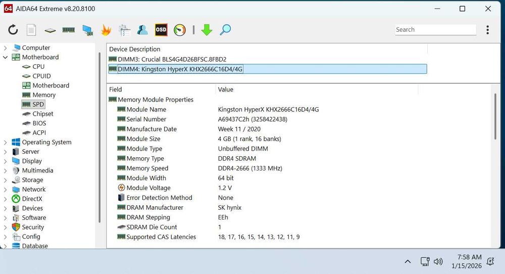Memorie Kingston HyperX Fury, 4GB, DDR4, 2666MHz, CL16, Utilizat