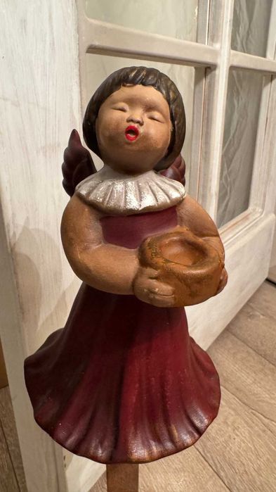 Голям винтидж керамичен ангел 21см/ 14см– Германия, номер.