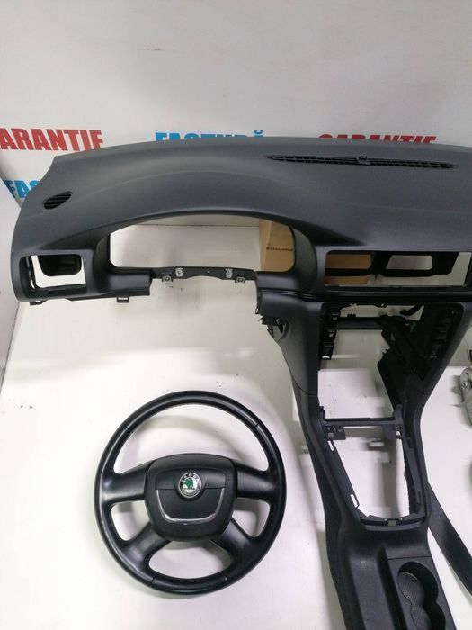 Plansa bord kit airbag-uri airbag volan pasager centuri Skoda superb 1
