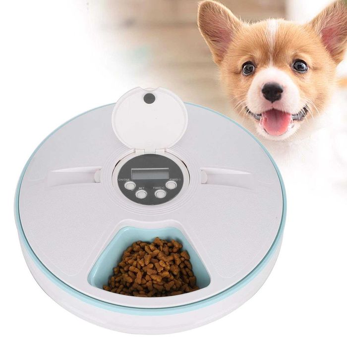 Автоматичена хранилка за дребни породи кучета или котки, 6 отделения