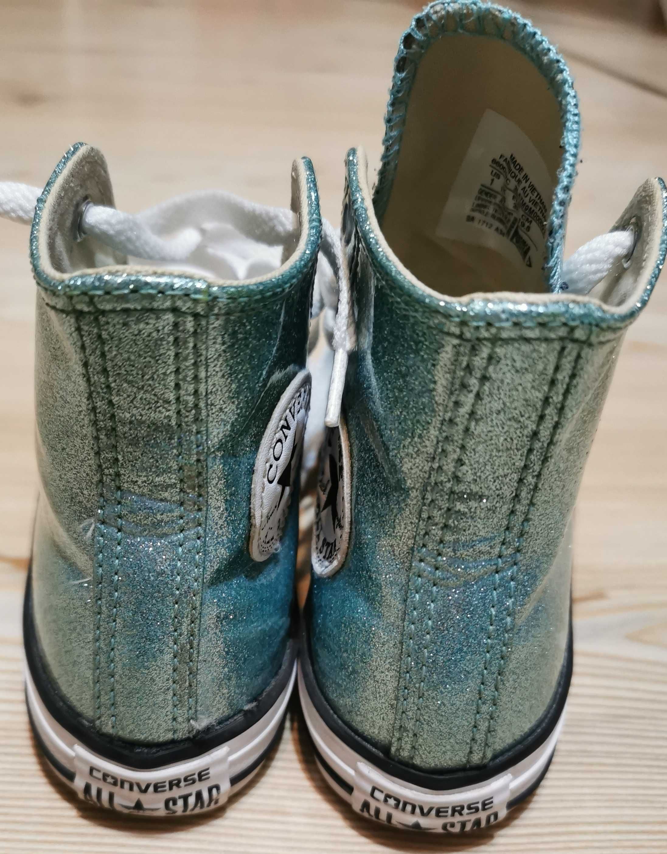 Bleached aqua converse best sale