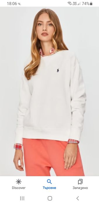 POLO Ralph Lauren / S Oversize НОВО! ОРИГИНАЛ! Дамски Суичер - Блуза!