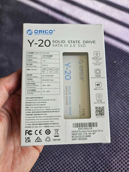 Ново 1 TB SSD Orico Y-20 2.5 инча