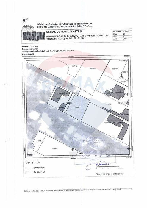 Teren intravilan construibil 315mp Voluntari / Intrarea Popasului
