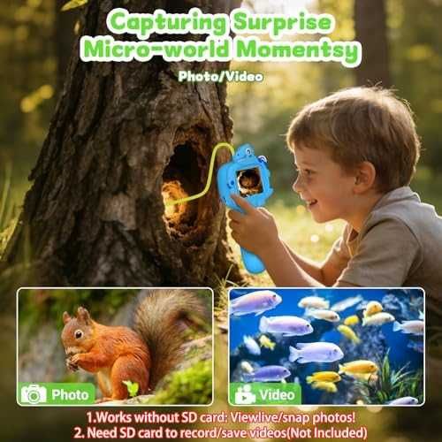 Нов Детски бороскоп 1080P с фото видео водоустойчива сонда LED светлини и IPS екран