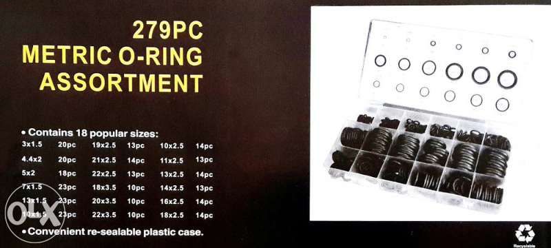 О пръстени за ремонт на автоклиматици комплект 270 броя