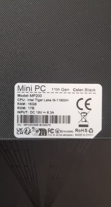 Mini PC Blackview MP200, Intel 11th Gen i9-11900H,16GB DDR4,1TB SSD