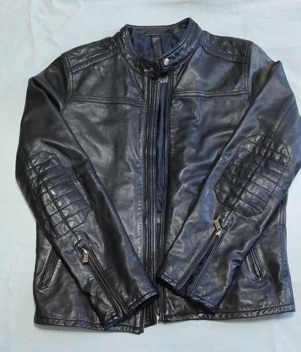Кожаная мужская куртка Massimo Dutti.