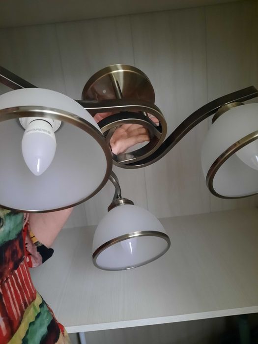 Комплект: люстра + 2 бра