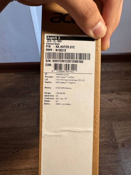 Ноутбук Acer Aspire 3  Charcoal Black