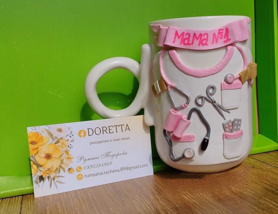 Чаши с декорация от полимерна глина