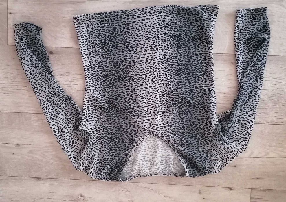 Леопардовая кофточка с длинным рукавом