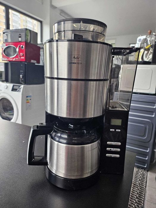 Cafetiera cu rasnita Melitta AromaFresh Therm 1021-12, Cana termica Inox +Factura +Garantie 12luni
