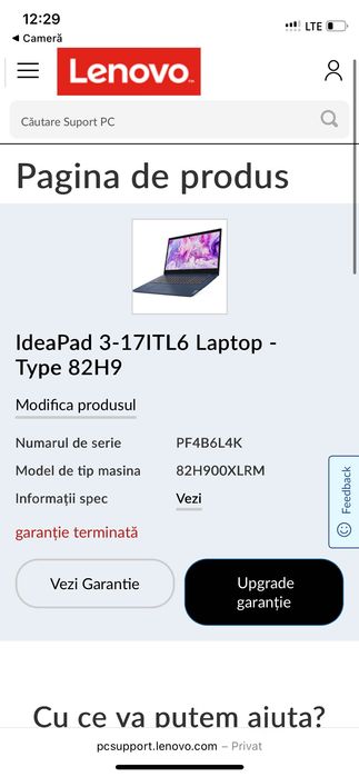 Leptop Lenovo nefolosit .