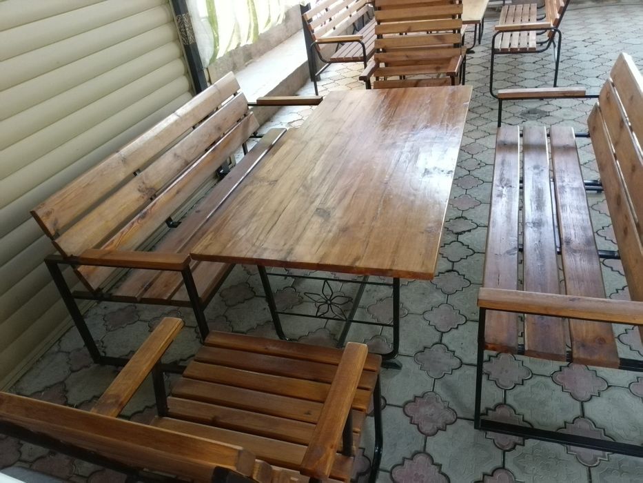 Скамейка стол2×1 2кресла