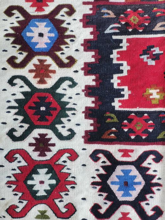 Cuvertura traditionala turceasca tesuta manual covor kilim Sharkoy