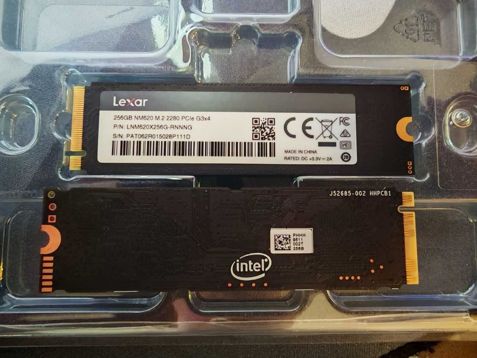 НОВИ ! Intel/LEXAR 256GB NVMe PCIe Gen.3 M.2 2280 Дискове