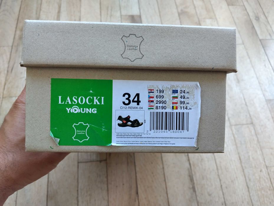 Сандали Lasocki - естествена кожа