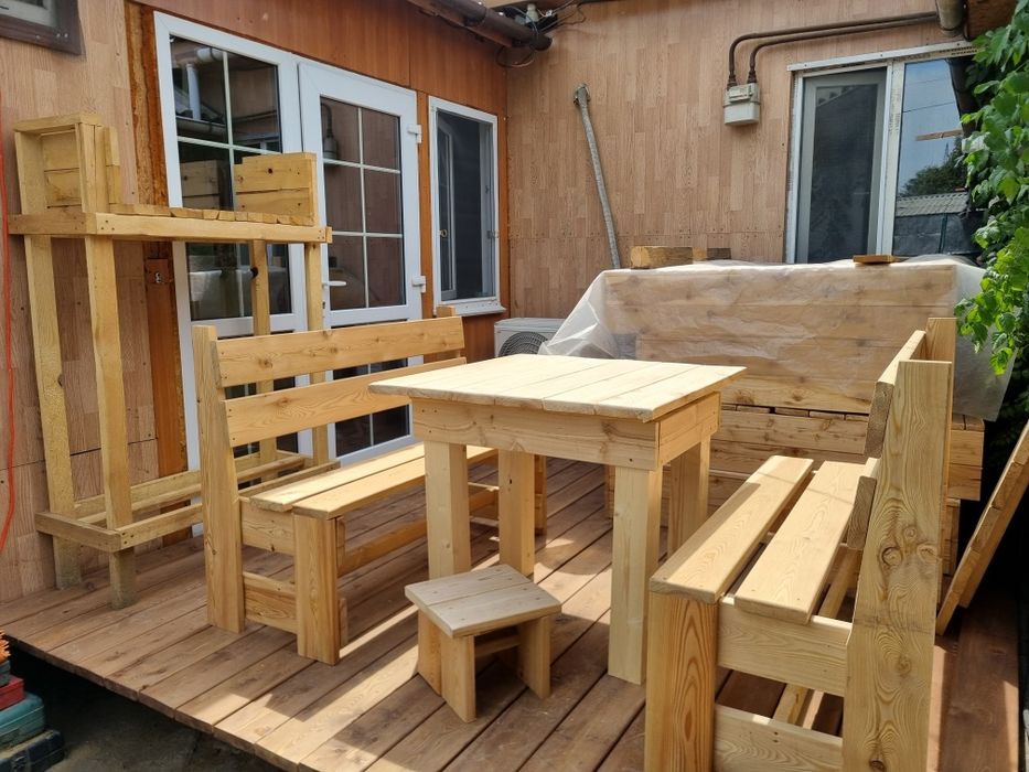 Комплект для бани , скамейка для бани , стол для бани