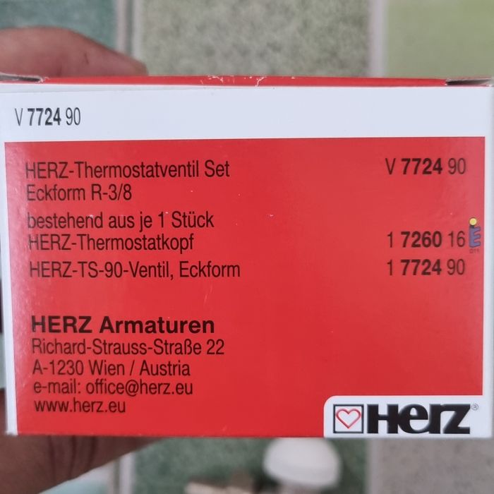 Cap termostat Herz kit complet