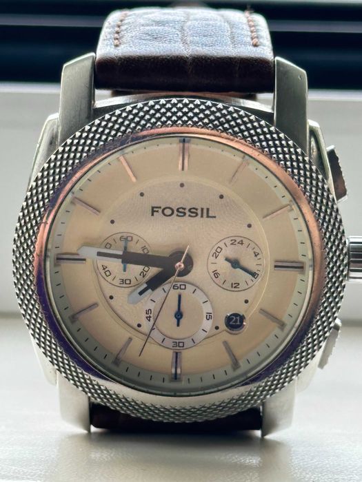 Ceas Fossil~barbați*stare foarte bună*curea piele maro !