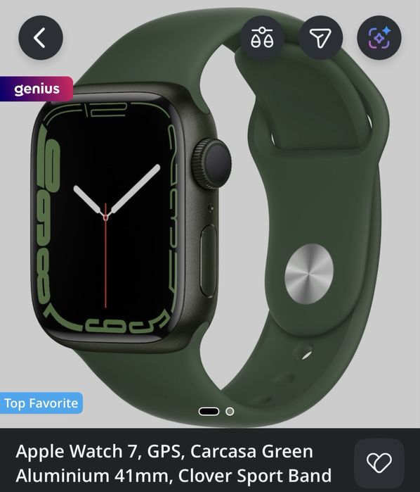 Apple watch seria 7 bratara verde