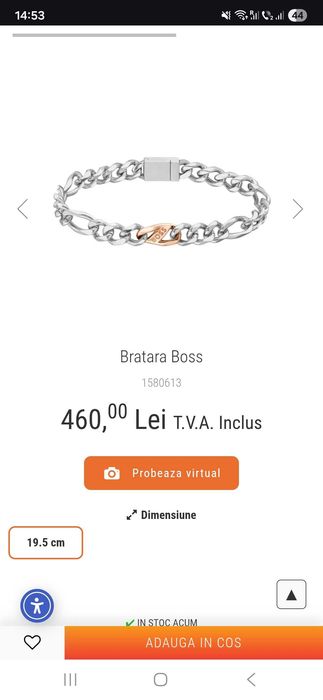 Brățară bărbați  BOSS 20 CM