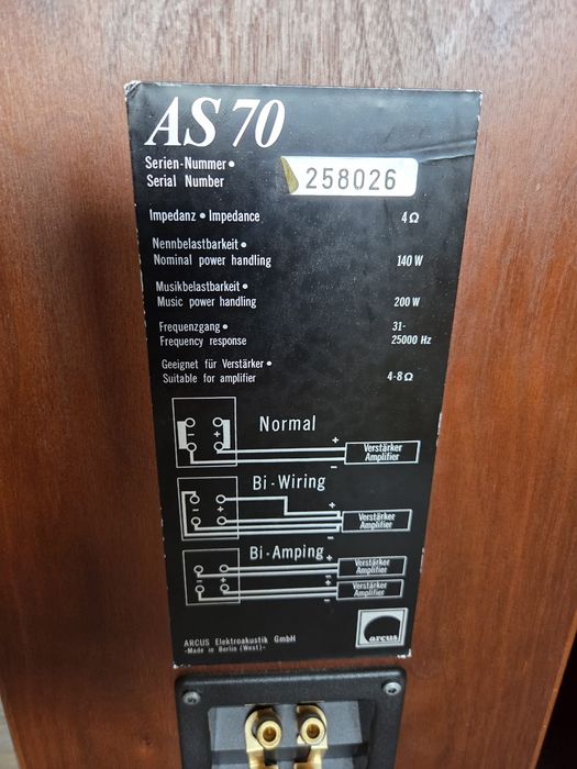 Boxe vintage Arcus AS 70