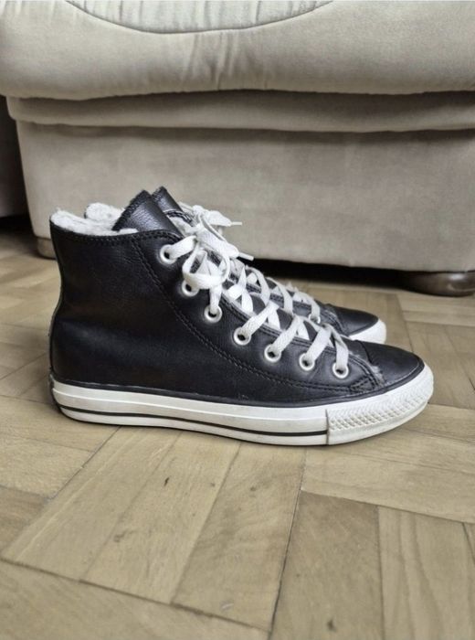 Adidași Converse Chuck Taylor Hi Leather Black - 37 (24 cm)