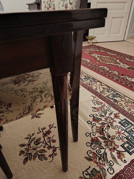 Set masa + 4 scaune din pal furniruit