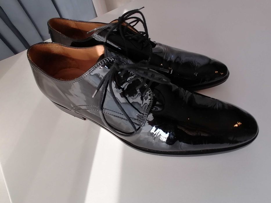 Pantofi barbati piele naturala lac, masura 40