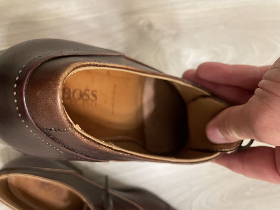 Pantofi Hugo Boss, integral piele