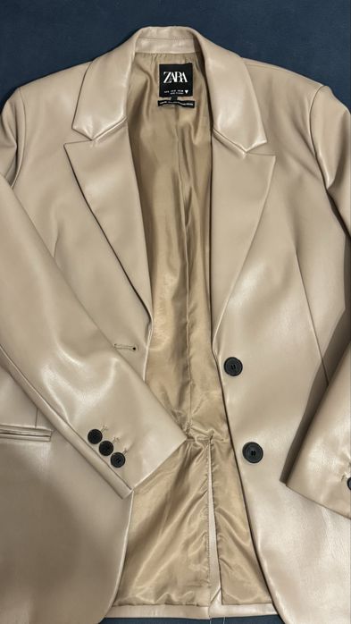 Пиждак кожзам zara б\у