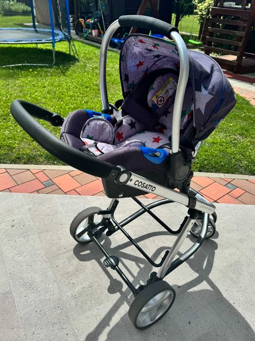 Carucior Cosatto Giggle 2, 3 in 1 Travel System, Grey Megastar