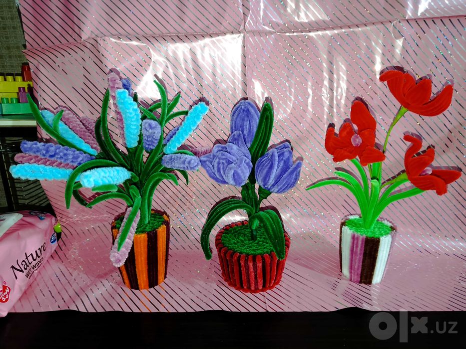 Цветы из синельной проволоки