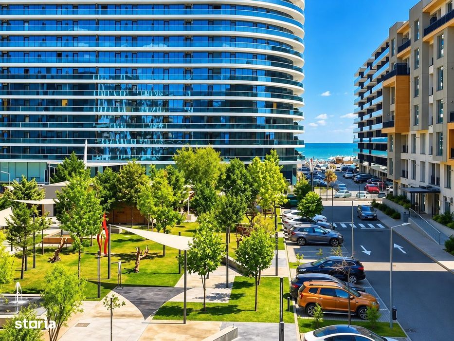 Apartament intr-un complex cu gradina privata si fantani decorative, l