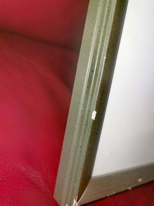 Картина в синьо Маьорка  рамка паспарту стъкло авторска подписана