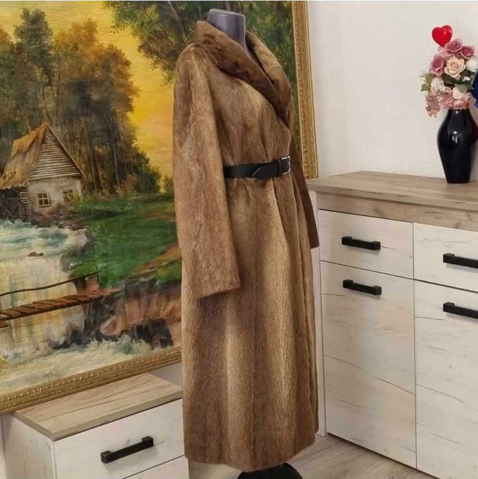 Haina din blana naturala de castor S/M/L/oversize (nu vizon)