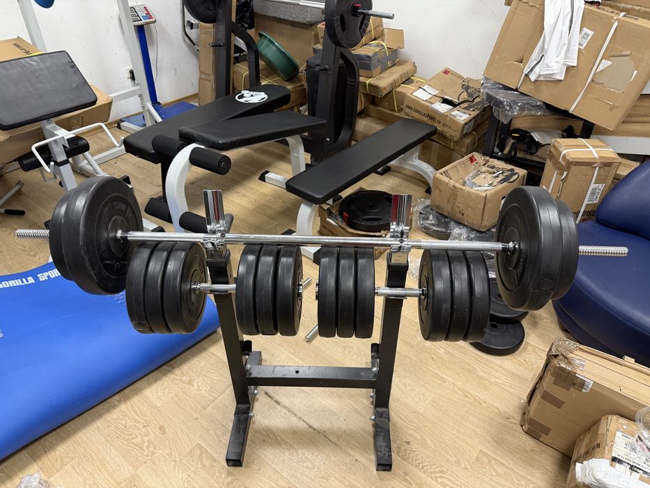 Pachet sala de forta gantere+haltere reglabile 100 kg.pret promo 700