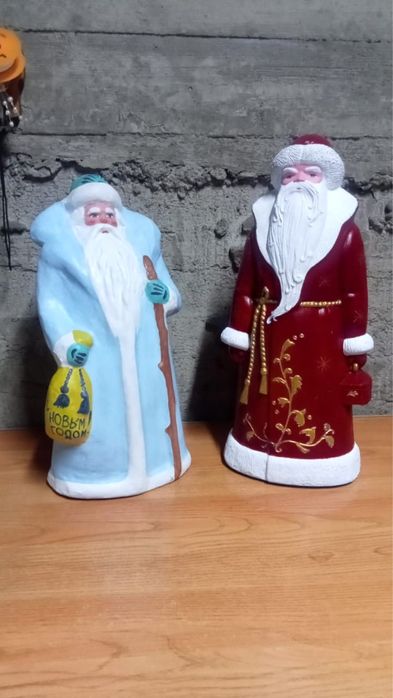 Ватные фигурки деда мороза снегурочки ссср