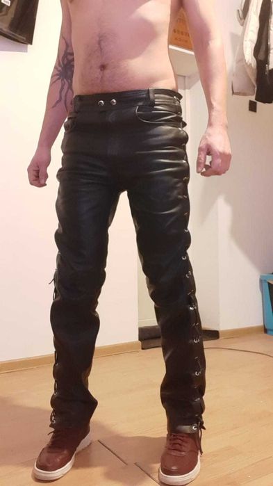 Pantaloni din piele barbatesti marimea 34