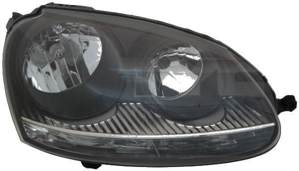 Far VW Golf 5, 10.2003-05.2009 Jetta 05.2004-09.2010 stanga/dreapta tip bec H7+H7 fumuriu pt modele GTI/GTD, marca TYC
