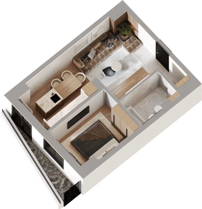 Apartament 2 camere Concept Life – Dacia, lângă Lidl – 61.500 €