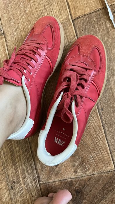 Кроссовки женские красные кеды Zara новые