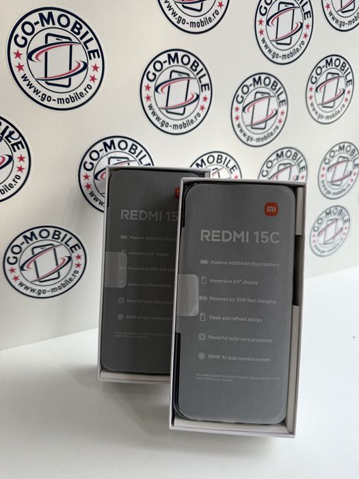 Redmi 15C - 4GB/256GB - Black - Nou - Desigilat - Garantie