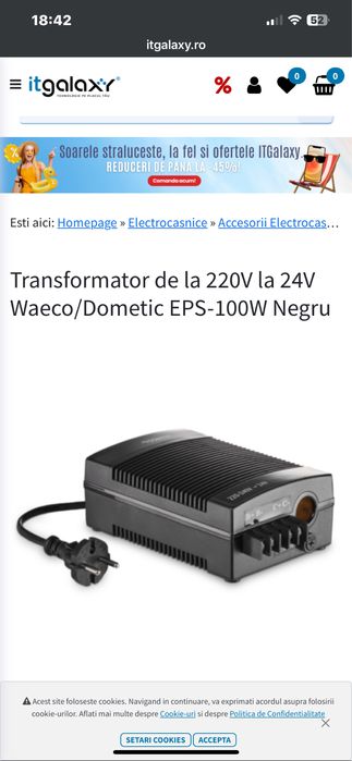Vand,frigider auto cu copresor,DOMETIC cdf36 si transformator 220v