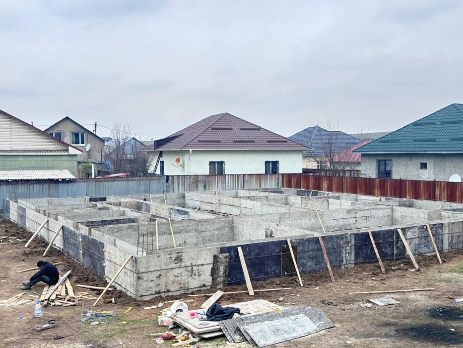 Заливаем бетон фундамент