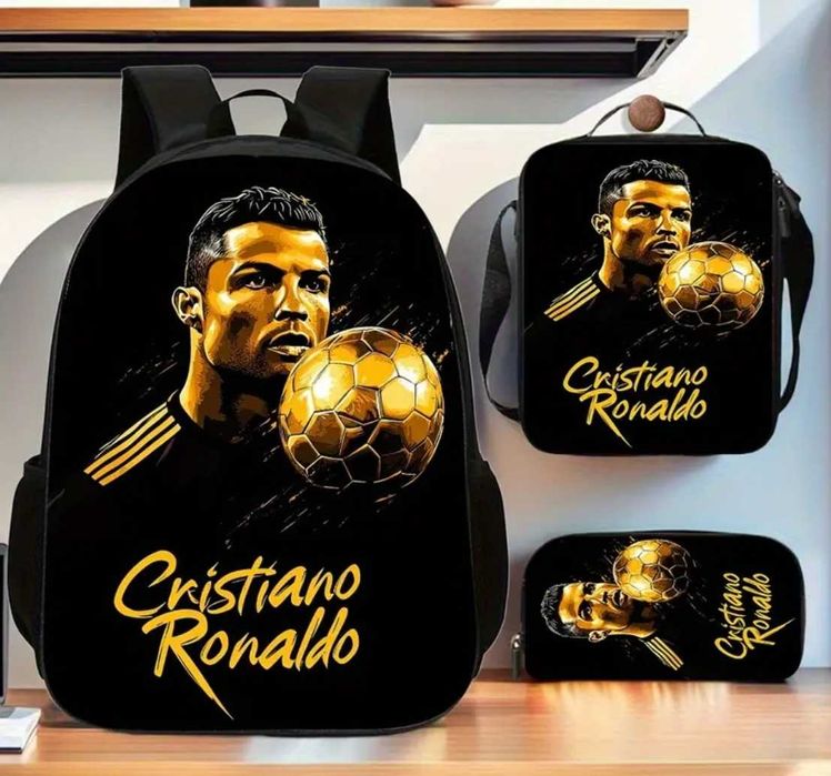 Футболни раници Роналдо Ямал Мбапе Меси Ученически комплекти с несесер